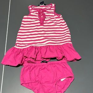 Ralph Lauren tank dress, pink stripes size 18months
